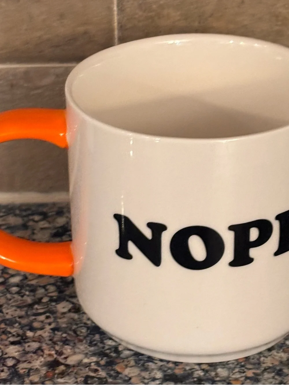 Snoopy Ceramic Mug with Orange Handle